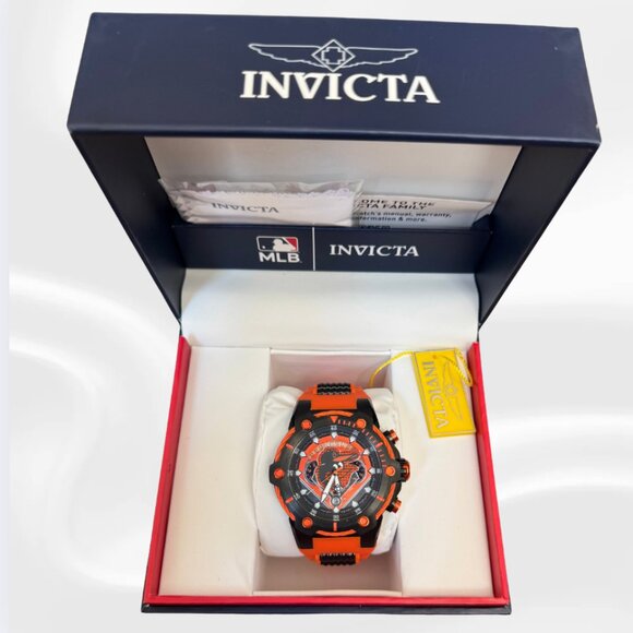 NWT! Invicta MLB - Baltimore Orioles 43485- Men's Quartz Watch - 51mm - Picture 1 of 11